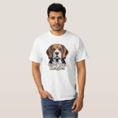 ビーグルを救え | 愛犬家 Tシャツ (正面フル)