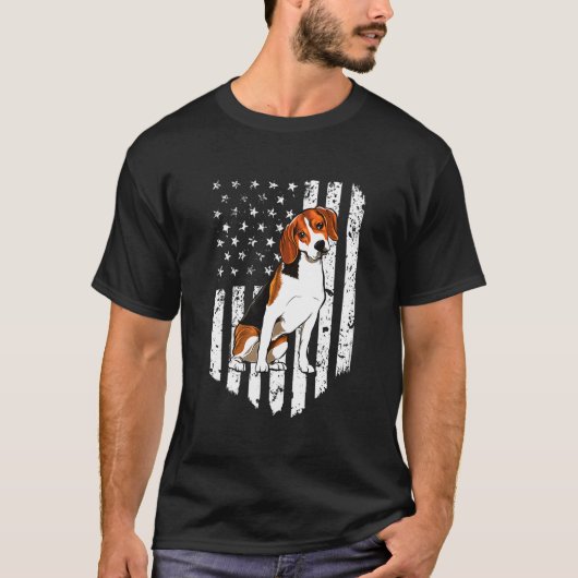 ビーグルアメリカ Tシャツ (正面)