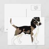 ビーグルアート2 ポストカード (正面/裏面)