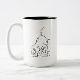 ビーグルイラスト入りドッグラバーズコーヒーマグ ツートーンマグカップ
