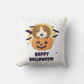 ビーグルインパンプキンスイートドッグスハッピーハローウィン クッション (正面)