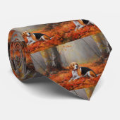 ビーグルイン紅葉秋 ネクタイ (ロール)