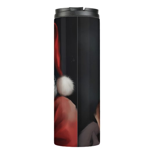 ビーグルウィズサンタクロースフェスティバルクリスマス タンブラー (裏面)