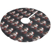 ビーグルウィズサンタクロースフェスティバルクリスマス ブラッシュドポリエステルツリースカート (アングル)