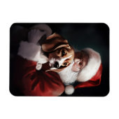 ビーグルウィズサンタクロースフェスティバルクリスマス マグネット (横)