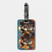 ビーグルウィズハートバラバレンタインデー ラゲッジタグ (裏面縦)