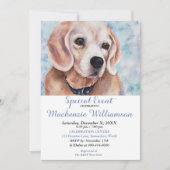 ビーグルウィッシュハッピーバースデー 招待状 (正面)