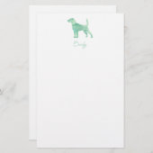 ビーグルウォーターカラーデザイン 便箋 (正面/裏面)