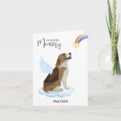 ビーグルエンジェルドッグメモリアル悔やみや弔慰ペットロス カード (正面)