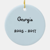 ビーグルカスタムーのペットロス犬の恋人のためのキープサケ セラミックオーナメント (裏面)