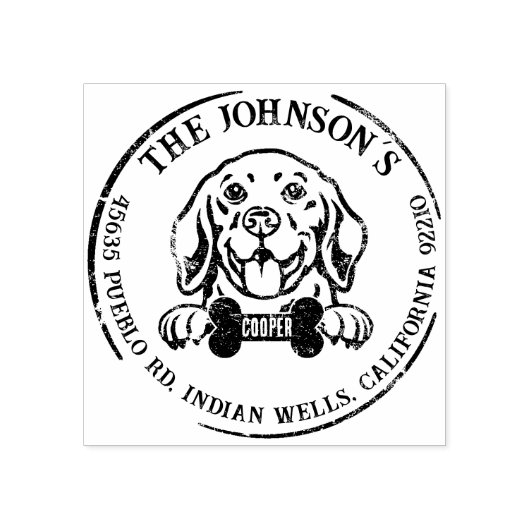 ビーグルカスタムー差出人住所 ラバースタンプ (インプリント)