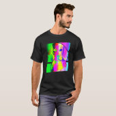 ビーグルカラフルアート動物 Tシャツ (正面フル)