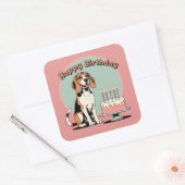 ビーグルカラフルド スクエアシール (封筒)