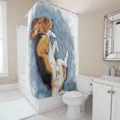 ビーグルギフト、犬好きギフト、犬のオーナーギフトアイディア シャワーカーテン (インサイチュ)
