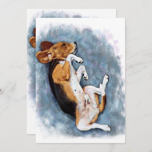 ビーグルギフト、犬好きギフト、犬のオーナーギフトアイディア シーズンカード (正面/裏面)