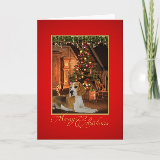ビーグルクリスマスカード シーズンカード (正面)