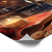 ビーグルクリスマスクッキーフェスティバルホリデイ ポスター (角)