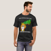 ビーグルクリスマスツリー気絶した犬 Tシャツ (正面フル)