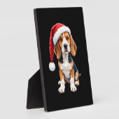 ビーグルクリスマスドッグ長袖Tシャツ フォトプラーク (側面)