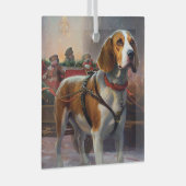 ビーグルクリスマスフェスティバルシーズン ガラスオーナメント (正面右)