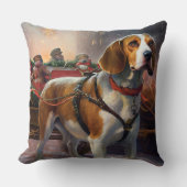 ビーグルクリスマスフェスティバルシーズン クッション (正面)