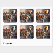 ビーグルクリスマスフェスティバルシーズン スクエアシール (シート)