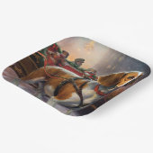 ビーグルクリスマスフェスティバルシーズン ペーパープレート (傾斜あり)