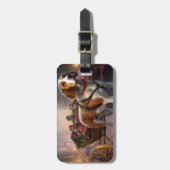 ビーグルクリスマスフェスティバルシーズン ラゲッジタグ (正面縦)