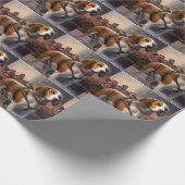 ビーグルクリスマスフェスティバルシーズン ラッピングペーパー (角)