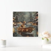 ビーグルクリスマスフェスティバル航海 スクエア壁時計 (ホーム)