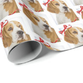 ビーグルクリスマスラッピング紙 ラッピングペーパー (ロールコーナー)