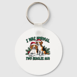 ビーグルクリスマス犬のオーナークリスマスホリデーパジャマ キーホルダー
