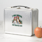 ビーグルクリスマス犬のオーナークリスマスホリデーパジャマ メタルランチボックス (インサイチュ)