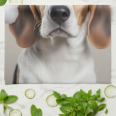 ビーグルクリスマス キッチンタオル (折り畳み)