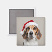 ビーグルクリスマス マグネット (正面/裏面)