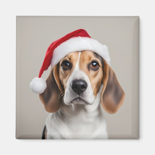 ビーグルクリスマス マグネット (正面)
