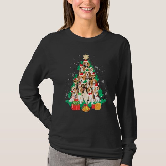 ビーグルクリスマス Tシャツ (正面)