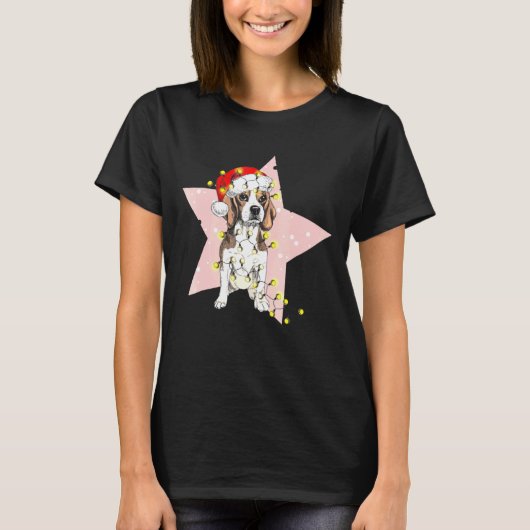 ビーグルクリスマス Tシャツ (正面)