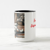 ビーグルサンタの『良いって何？』クリスマスコーヒーマグ マグカップ (中央)
