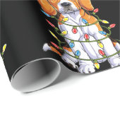 ビーグルサンタクリスマスツリーライトズクリスマスギフトボーイズ ラッピングペーパー (ロールコーナー)