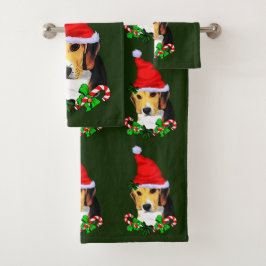 ビーグルサンタクリスマス バスタオルセット