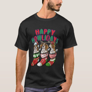 ビーグルサンタクロース小妖精や小人トナディークリスマスドッグロング Tシャツ
