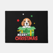 ビーグルサンタ愛犬家ズメリークリスマスクリスマス ドアマット (正面)