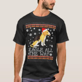 ビーグルザウェイ醜いビーグルセーターのクリスマス Tシャツ (正面)