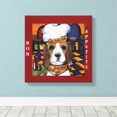 ビーグルシェフ キャンバスプリント (インサイチュ (ウッドフロア))