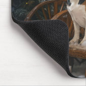 ビーグルスノウィースリークリスマスデコール マウスパッド (コーナー)