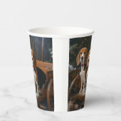 ビーグルスノウィースリークリスマスデコール 紙コップ (右)