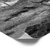 ビーグルスブラック&ホワイトヴィンテージアート ポスター (角)