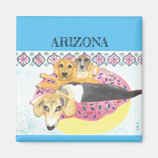 ビーグルスプールパーティー マグネット (正面)