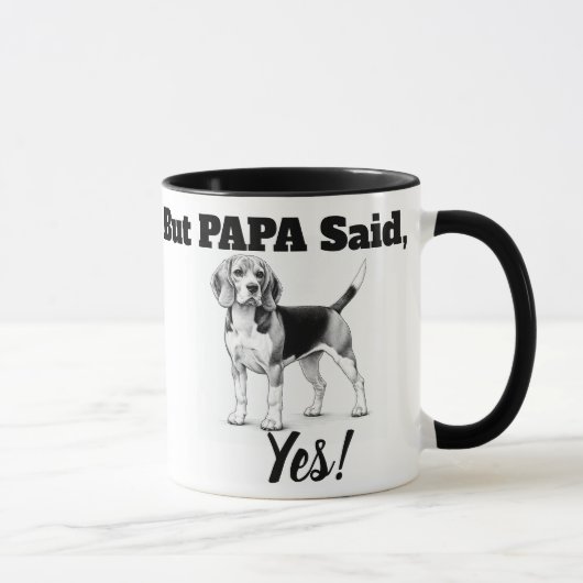 ビーグルズマグ/タイポグラフィ マグカップ (右)